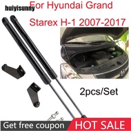 HYS 2PCS Hood Dampers for Hyundai Grand Starex TQ H-1 2007-2017 Front Bonnet Gas Struts Springs Lift Supports Shock Absorber Car Accessories Prop Rod