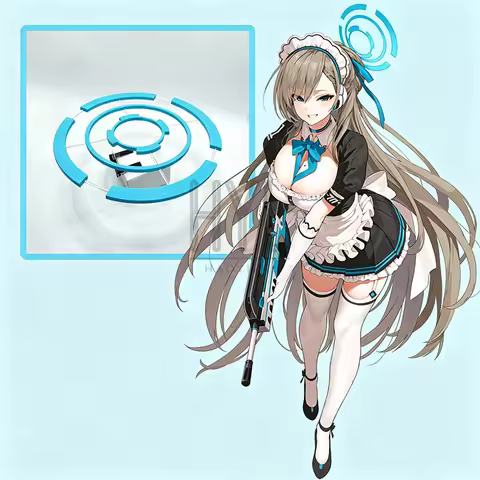 Game Blue Archive Asuna Cosplay Blue Halo Headpiece Men Women Halloween Carnival Party Costume Acces