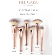 Nee cara แปรงพุ่มใหญ่ปัดแป้งฝุ่น และ แปรง ปัดแป้ง ปัดแก้ม หัวตัด Blush Brush