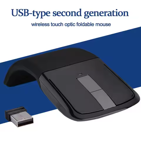 2.4GHz Foldable Wireless Arc Touch Mouse Mice USB Receiver For Pc NoteBook Smart TV Arc Mouse Foldab