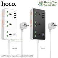 Hoco AC7A Multifunctional Socket 2500W 1.5m Cord – EU Plug, 3 Power Outlets, 1 Type-C Port, 3 USB – 