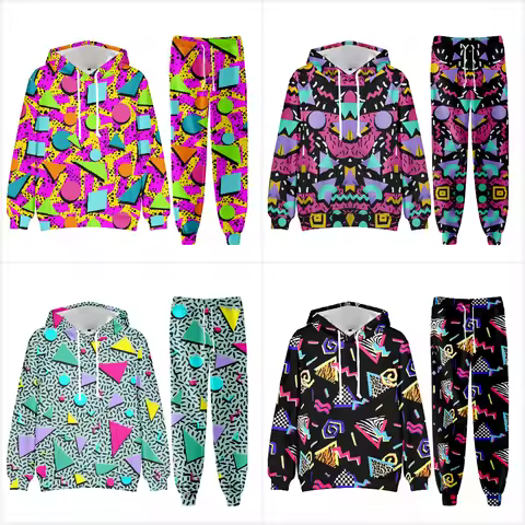 Men's 80s 90s Tracksuit Athletic Long Sleeve Hoodie Sweatsuit Jogging Suits Medieval Cosplay Costume