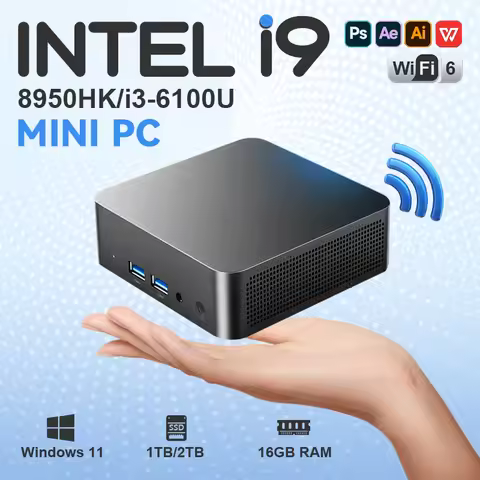 2026 Mini PC Intel Core i9 8950HK i3 6100U Windows 11 Gaming Computer Desktop PC 16GB RAM 1TB SSD Wi