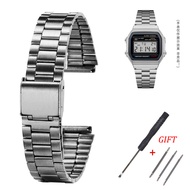 Dây Đeo Đồng Hồ Kim Loại Dây Đeo Cổ Tay Bằng Thép Cổ Điển Cho Casio SGW400 F91W F84 F105 F108 A158 A