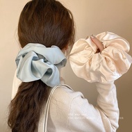 Satin Solid Color Scrunchy High Elasticity High-End Headband Hair Ring Seamless Headdress Hair Care 