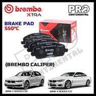 BREMBO XTRA BMW 3 SERIES F30 SPORT 4 SERIES F32 435i (BREMBO CALIPER) FRONT PERFORMANCE BRAKE PAD