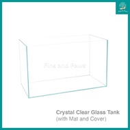 [Crystal] 1ft - 3ft Crystal Ultra-Clear Glass Aquarium Fish Tank with Mat (30cm to 90cm)