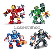 Avengers Minifigures Marvel Superhero Ironman Action Figures Hulk Buster Mecha Blocksss Toy DIY Kids mainan budak lelaki