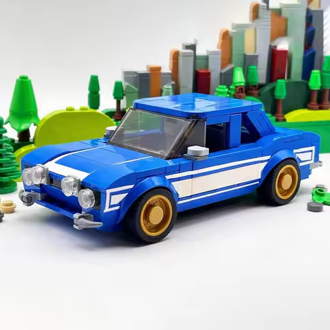 479PCS MOC City Champions Super Car Brian S Built Tough Escort MK1 Fast Furious Model Technology DIY