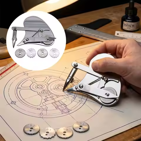 Dual Mode Mechanical Gear Train Ruling Pen Precision Dotting Pen Roller Wheel Drawing Scriber Dashed