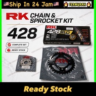 RK 428 LC135 V1-V8 RXZ Y125 LAGENDA110 Oring Chain + Sprocket (COMBO SET) 428H SRL RANTAI O-RING RK 