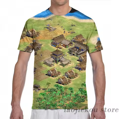Age of Empires 2 In-Game men T-Shirt women all over print fashion girl t shirt boy tops tees Short S