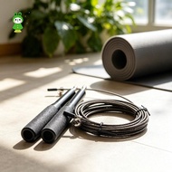 Adjustable Jumping Rope Aluminum Handle and Ball Bearing Entangle-Free Exercise Rope