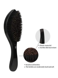 件裝塑膠長柄鬍鬚刷頭髮造型弧形梳子適用於理髮店和男士鬍鬚護理