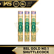 RSL GOLD No.1 Tourney Badminton Shuttlecock (100% Original)