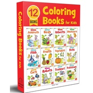 COLOURING BOOKS FOR KIDS (PACK OF 12 BOOKS)
