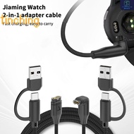 [TinCh-t] 2 In 1 USB Type C Watch Fast Charging Cable For Garmin Fenix 7/7S/7X/7 Pro/6/6S/6X/5/5S/5X