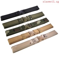 (XIAOWEI1)2 Inch Airsoft Military Tactical Belt Unisex Durable Canvas Material Hunting Outdoor Utili