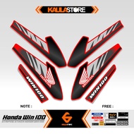 HONDA STRIPING WINHONDA MOTIF/ 32 WIN 100 STICKER/ VIRAL WIN 100 VARIATION STICKER/ KAULADECAL/