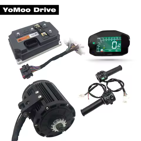 QS Motor QS138 4KW 90H 72V Peak 13KW PMSM Mid-Drive Motor Kits with EM260S Controller and DKD Displa