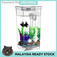 ♀✿✓Fun Fish Home Office Auto Cleaning Mini Aquarium Complete Set with LED