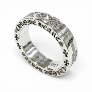 全新 ◇ CHROME HEARTS 間隔匕首戒指 6mm 925 純銀戒指配件 JP22（22號）重量 13.1克 男士