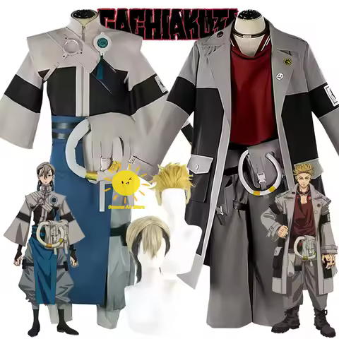 Anime Zanka Nijiku Enjin Cosplay Costumes Gachiakuta Cosplay Uniform Bag Zanka Enjin Suits Wig Hallo