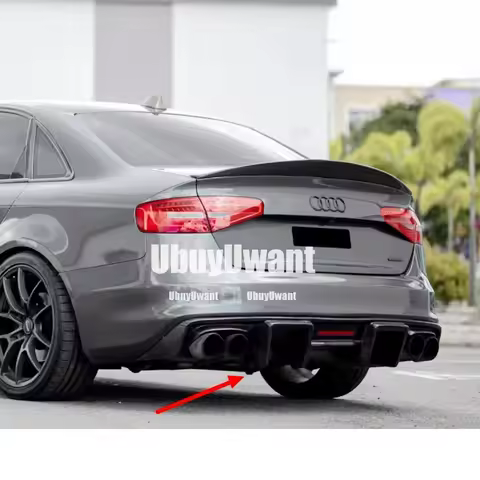 High Quality Carbon Fiber Rear Bumper Lip Spoiler Rear Diffuser Protector For Audi A4 S4 B8 B8.5 Sed