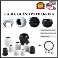 Cable Gland PG Gland Nylon IP68 Black White PG7 PG9 PG11 PG13.5 PG16 PG19 PG21 PG25