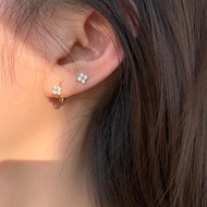 Buns Jewelry silver earrings 4-leaf clover earrings 2 styles for women