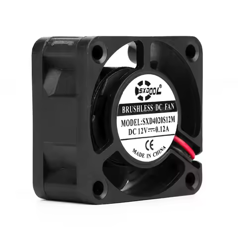 2pcs 40*40 fan 40 mm SXD4020S12M 4020 40mm fan 12V 0.12A 2-Pin 5 Blade Cooler Brushless Mini Cooling