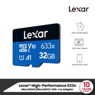 Lexar MicroSD 633x UHS-I (ไมโครเอสดีการ์ด)noAdapter upto 100MB/s read เมมโมรี่การ์ด IPCam Mobile Pho