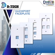 D-Tech (1-4 Gang) Faceplate QuickPort/Wall Cover Plate