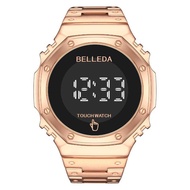 Belleda Jam Tangan Pria 9420 Digital Rantai Stainless Steel 3 ATM