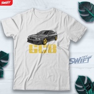 SUBARU WRX GC8 JDM Car Culture Tee Miami Style Print 100% Cotton Men's 200GSM Oversize Short Sleeves