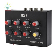 👑EQ-7 Car Audio Headset Amplifier 7-Band EQ Equalizer 2 Channel Audio Mixer Equalizer Digital Sound 