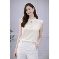 RC78 Sleeveless Shirt With Ruffles