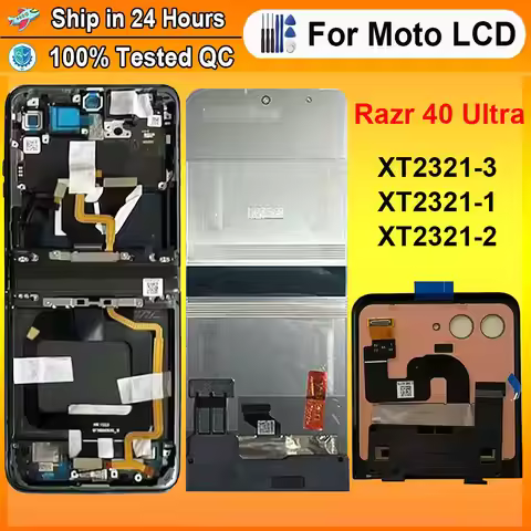 Second External Screen For Motorola Razr 40 Ultra LCD Display Touch Digitizer Assembly AMOLED For Mo