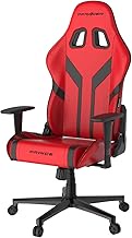DXRacer P Series Gaming Chair, Premium PVC Leather Racing Style Office Computer Seat Recliner with Ergonomic Headrest and Lumbar Support (Red &amp; Black)