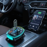 [rangevoyage2] Car  FM Transmitter Charger 5.0 with PD 18W Type-C Dual USB for All-Day Power and Mus