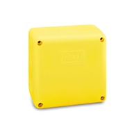 Nano กล่องพักสาย บ๊อกพักสาย สีเหลือง สีขาว (2x44x4กลม) กล่องพักสายกันน้ำ บ๊อกพักสาย CCTV สีเหลือง สีขาว