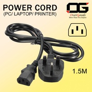 Power Supply PC Desktop Laptop Computer 3 PIN C13 Malaysia (UK) 13A Fused Power Cord Cable 3 Pin Plu
