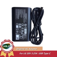 Original AC Adapter Charger For LG 20V 3.25A 65W Type-C ADT-65DSU-D03-2 15Z90Q 17Z90Q 14Z90P 16Z90P 