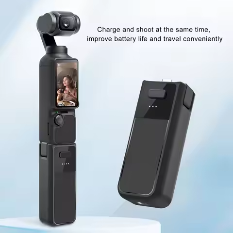 Battery Handle for Osmo Pocket 3 Type C Port 1/4inch Thread Handheld Power Bank Hand Grip for Osmo P