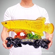 Ornaments Lucky Decoration TV Cabinet Gifts Wholesale Golden Arowana Housewarming Decoration Living 