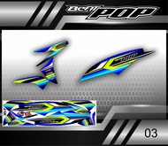 stiker striping honda beat pop variasi racing #honda beat pop stiker #honda beat pop decal custom #h