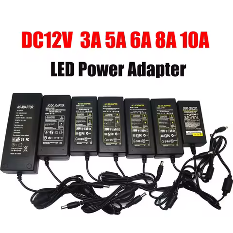 12V Power Supply Adapter 6A 8A 220v to 12v Converter Transformer Switching Adaptor AU/UK/US /EU Plug