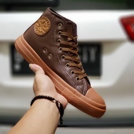 CONVERSE CHUCK TAYLOR HIGH CUT LEATHER DARK BROWN