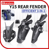 3IN1 Y15ZR V1 V2 Rear Fender Tail Lamp Cap Carbon Mudguard Cover Set Mudguard Belakang Motorcycle Ex
