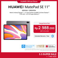 HUAWEI MatePad SE 11" Tablet [6+128GB] | FHD+ Eye Comfort Display  | 7700mAh | Metal Unibody
